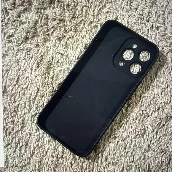 Floral Matte Black Phone Case with Camera Protection - Picture 2 of 2